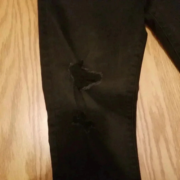 Abercrombie & Fitch Black Mid Rise Super Skinny Ankle Jeans Sz 30/10R - Picture 3 of 7